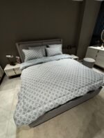 Çift Kişilik Welsoft Pufidik Uyku Seti Gri Zincir Desenli - Görsel 6