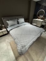 Çift Kişilik Welsoft Pufidik Uyku Seti Gri Zincir Desenli - Görsel 2