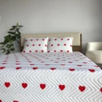 Kalpli Yatak Örtüsü Beyaz