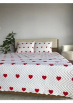 Kalpli Yatak Örtüsü Beyaz