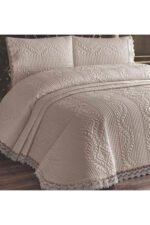 Siena Dantelli Yatak Örtüsü Cappucino - Görsel 2