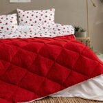 Çift Kişilik Çift Taraflı Welsoft Pufidik Uyku Seti Kalpli