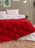 Çift Kişilik Çift Taraflı Welsoft Pufidik Uyku Seti Kalpli