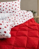 Çift Kişilik Çift Taraflı Welsoft Pufidik Uyku Seti Kalpli - Görsel 3