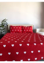 Kalpli Yatak Örtüsü Kırmızı - Görsel 2