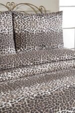 Ultrasonik Kapitoneli Leopar Desenli Yatak Örtüsü - Görsel 4