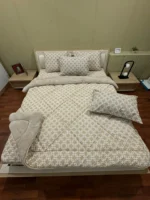 Çift Kişilik Welsoft Pufidik Uyku Seti Sütlü Kahve Zincir Desenli - Görsel 5