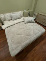 Çift Kişilik Welsoft Pufidik Uyku Seti Sütlü Kahve Zincir Desenli - Görsel 4