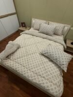 Çift Kişilik Welsoft Pufidik Uyku Seti Sütlü Kahve Zincir Desenli - Görsel 2