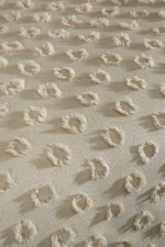 Melisa 3 Parça Çift Kişilik Pike Takımı Ponpon Desenli Sütlü Kahve - Görsel 3