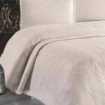 Ultrasonik Kapitoneli Yatak Örtüsü Cappucino