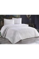 Ultrasonik Kapitoneli Yatak Örtüsü Krem - Görsel 2