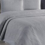 Ultrasonik Kapitoneli Yatak Örtüsü Gri